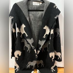 Horse sweater from Anthropologie - hood and pockets